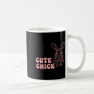 Bunny Rabbit Eggs Hunting Happy Easter Day Cute Ch Coffee Mug
