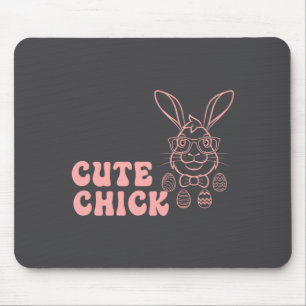 Bunny Rabbit Eggs Hunting Happy Easter Day Cute Ch Mouse Mat