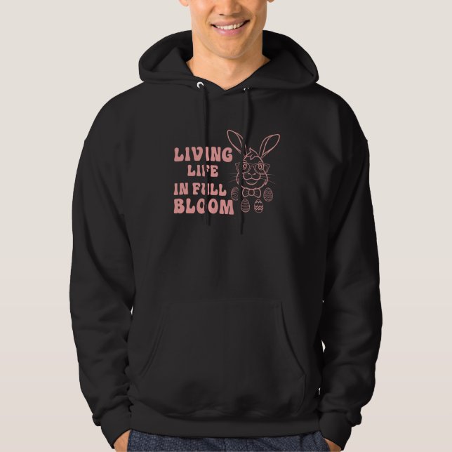 Bunny Rabbit Eggs Hunting Happy Easter Day Cute Hoodie (Front)