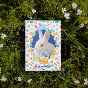 Bunny Rabbit Ester Eggs Holiday Card