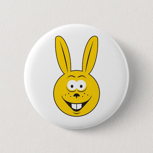 Bunny Rabbit Face 6 Cm Round Badge (Front)