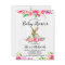 Bunny Rabbit Floral Baby Girl Shower Invitation