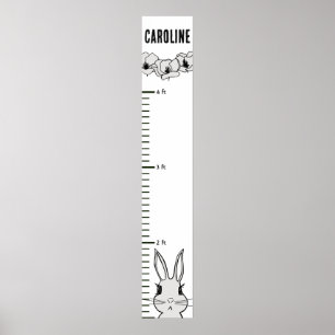Bunny Rabbit Floral Growth Chart
