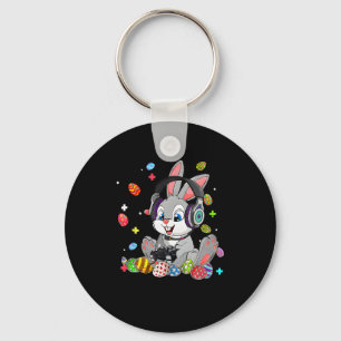 Bunny Rabbit Gaming Happy Easter Day Gamer Boy Gir Key Ring