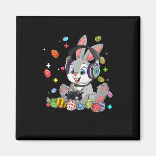 Bunny Rabbit Gaming Happy Easter Day Gamer Boy Gir Magnet