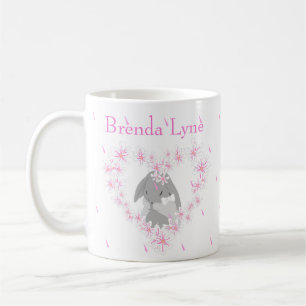 Bunny Rabbit Girl Pink Coffee Mug