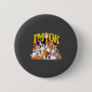 Bunny Rabbit Happy Easter 6 Cm Round Badge