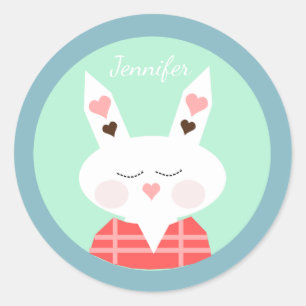 Bunny Rabbit Happy Easter Stickers