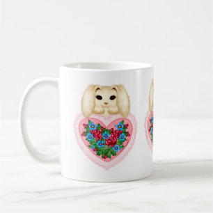 Bunny Rabbit Heart  mug