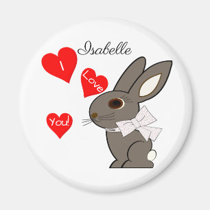 Bunny Rabbit "I Love You!" Magnet