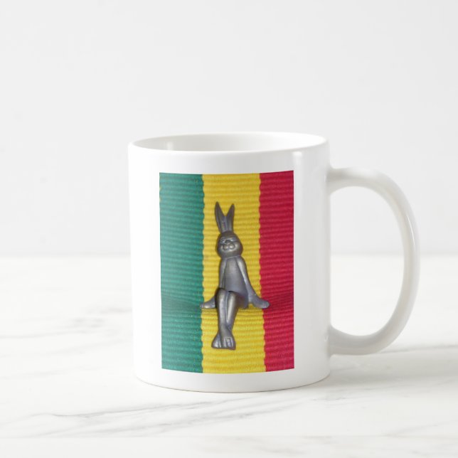 Bunny - Rabbit in Rasta Colours: A Touch of Groovy Coffee Mug (Right)