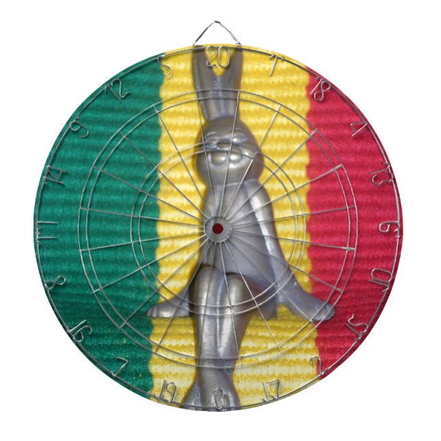 Bunny - Rabbit in Rasta Colours: A Touch of Groovy Dartboard (Front)