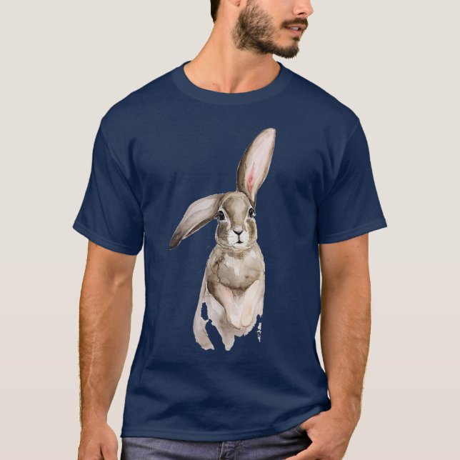Bunny Rabbit Lover t shirt Farmer Retro Vintage (Front)