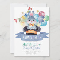 Bunny Rabbit Magician Magic Show Boy Birthday