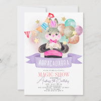 Bunny Rabbit Magician Magic Show Girl Birthday