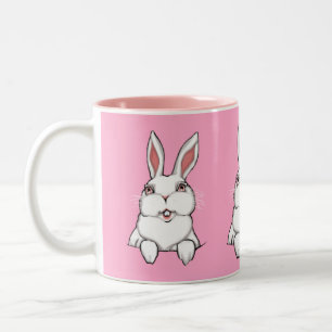 Bunny Rabbit Mug Coffee Cup Pink Bunny Cup