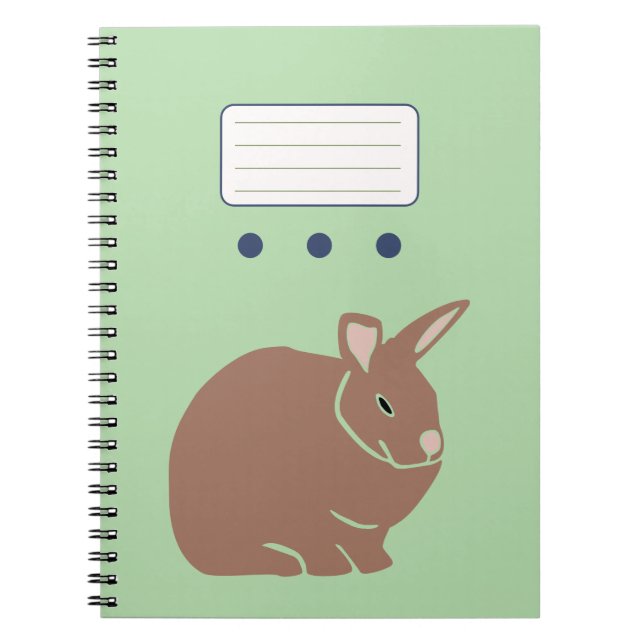 Bunny Rabbit  Notebook (Front)