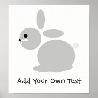 Bunny Rabbit Nursery Children’s Room Custom Poster