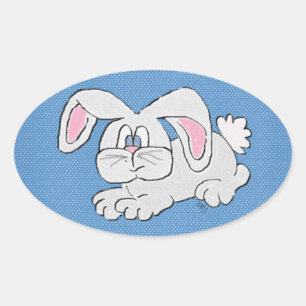 Bunny Rabbit Oval Sticker