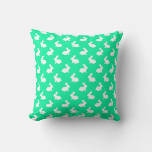 Bunny Rabbit Pattern Throw Pillow