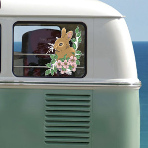 Bunny Rabbit Pink Flowers