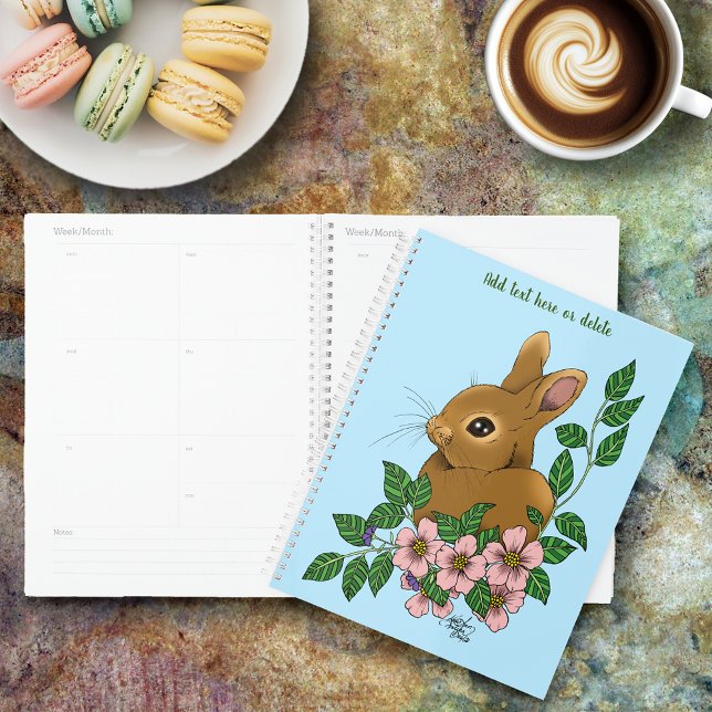 Bunny Rabbit Pink Flowers Planner (Creator Uploaded)