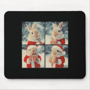 Bunny Rabbit Santa Animal Photography Christmas Ra Mouse Mat