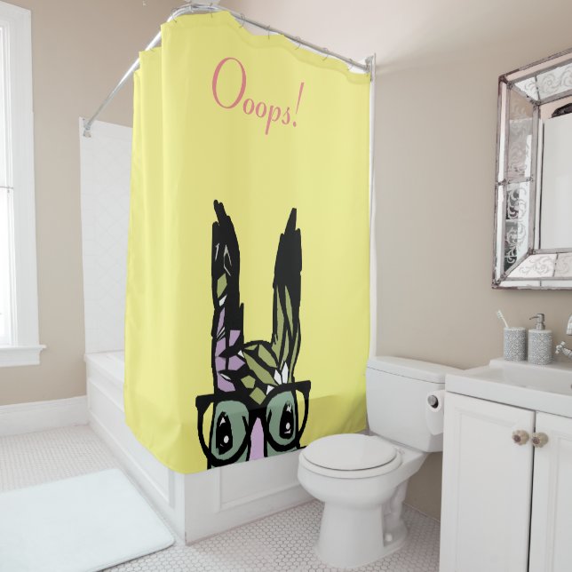 Bunny Rabbit Shower Curtain (In Situ)