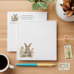 Bunny Rabbit Shower Invitation Envelope