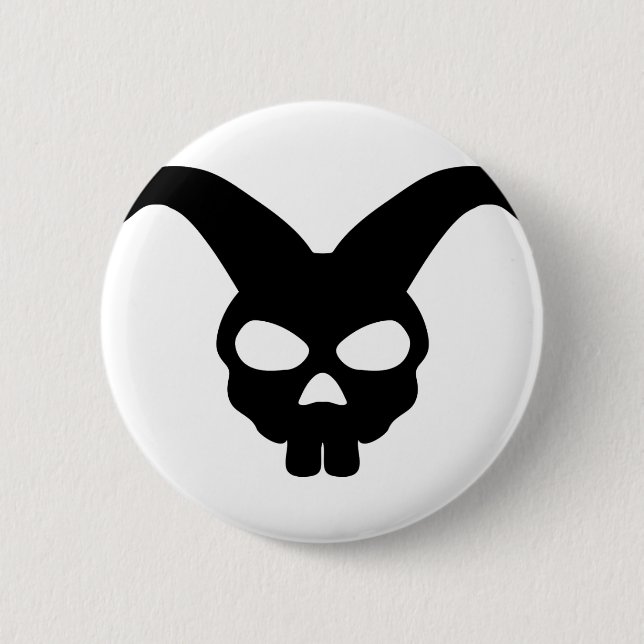 Bunny Rabbit Skull 6 Cm Round Badge (Front)