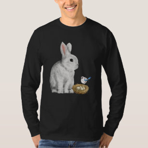 Bunny Rabbit Spring Bird Nest Eggs Cute Easter Bun T-Shirt