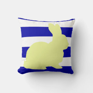 Bunny / Rabbit Stripes Throw Pillow