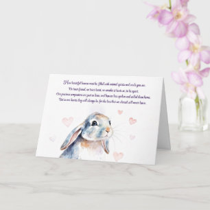 Bunny Rabbit Sympathy with Spiritual Card