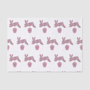 Bunny Rabbit Topiary Ginger jar jars Tissue Paper