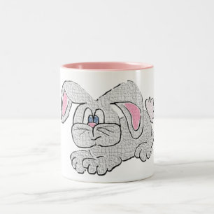 Bunny Rabbit Two-Tone Coffee Mug