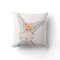 Bunny Rabbit Whimsical Pink Baby Nursery Pillow