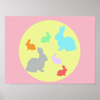 Bunny / Rabbit World A3 Poster