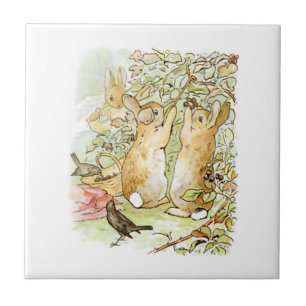 Bunny Rabbits: Blackberry Picking (Beatrix Potter) Tile