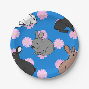Bunny Rabbits Paper Plate