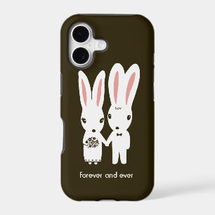 Bunny Rabbits Wedding Couple with Text