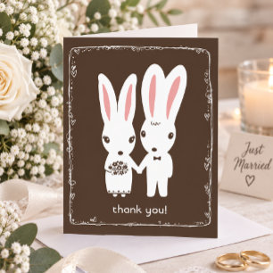 Bunny Rabbits Wedding Thank You Card