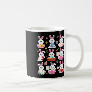 Bunny Reading Book Easter Rabbit Bookworm Reader B Coffee Mug