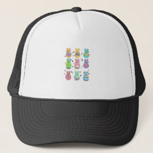Bunny Reading Books Easter Day Librarian Teacher B Trucker Hat