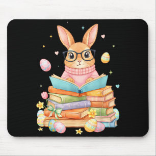 Bunny Reading Rabbit Funny For Kids Girls Boy Wome Mouse Mat