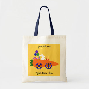 Bunny Riding Carrot Car #2 Tote Bag