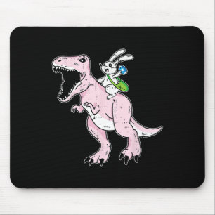 Bunny Riding Dinosaur Easter Egg Hunting Rabbit Sp Mouse Mat