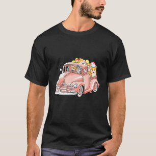 Bunny Riding Truck Easter Day Corgi Dogs Eggs Hunt T-Shirt
