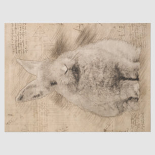 Bunny Rustic Grunge Drawing Tissue Paper
