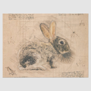 Bunny Rustic Grunge Drawing Tissue Paper