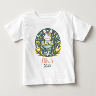 Bunny’s First Easter Celebration - Personalised Baby T-Shirt